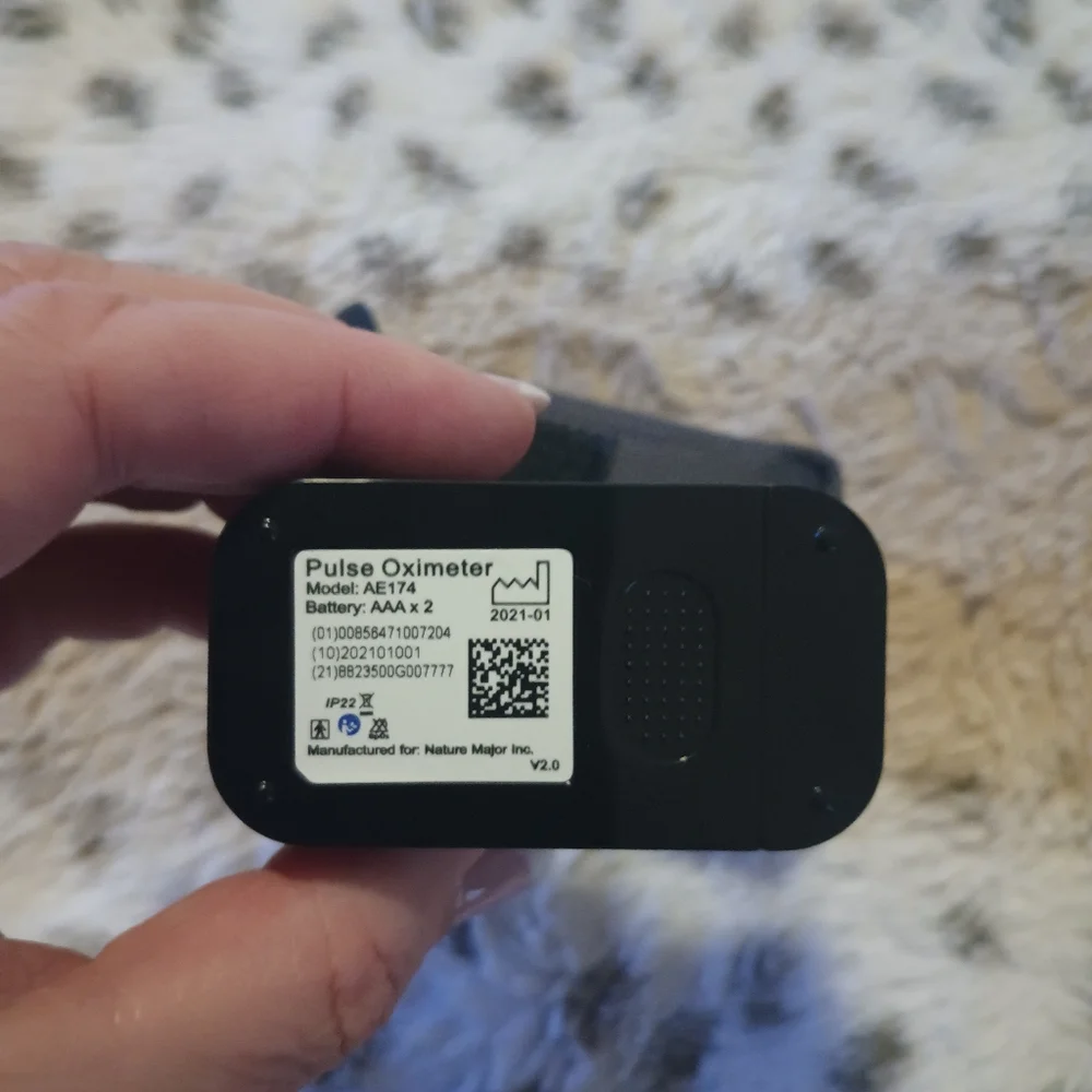 Black Wearable Pulse Oximeter